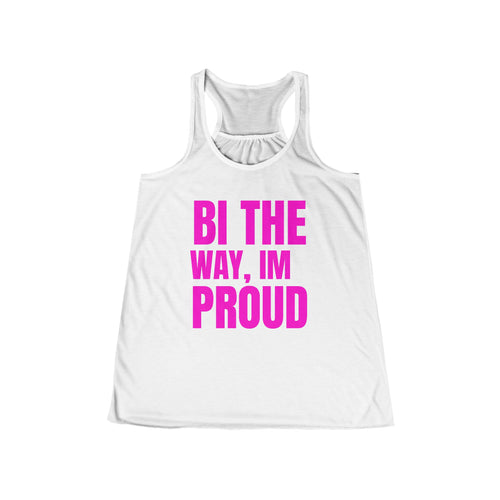 Proud Bi Tank Top — "Bi the Way, I'm Proud" Women's Racerback Tank