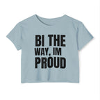 Bi The Way, I'm Proud l Stonewash Denim Crop Top